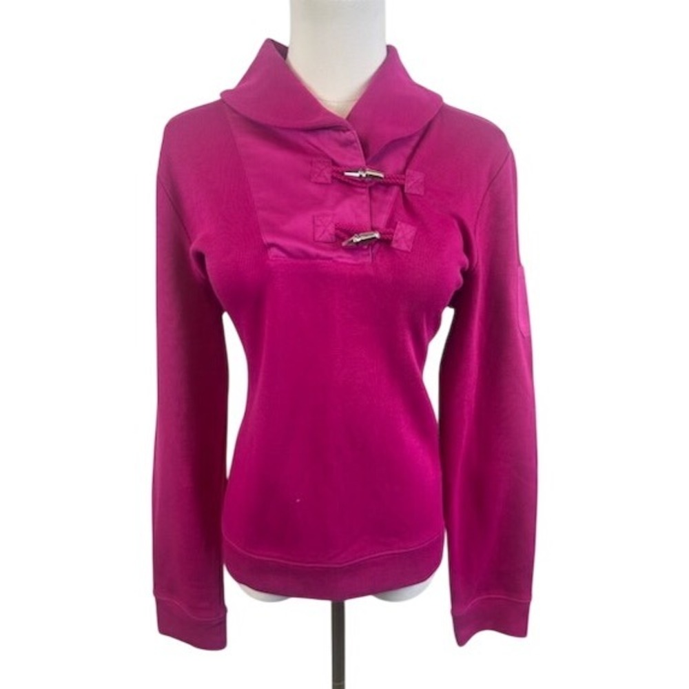 Lauren Ralph Lauren Women's Fuchsia Pink Toggle Neck Cosy Sweater Size‎ Large